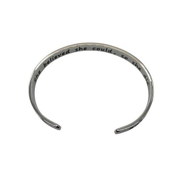 Graduation 2019 Quote Engraved Stainless Steel Silver Cuff Bracelet Unisex - Picture 5 of 6